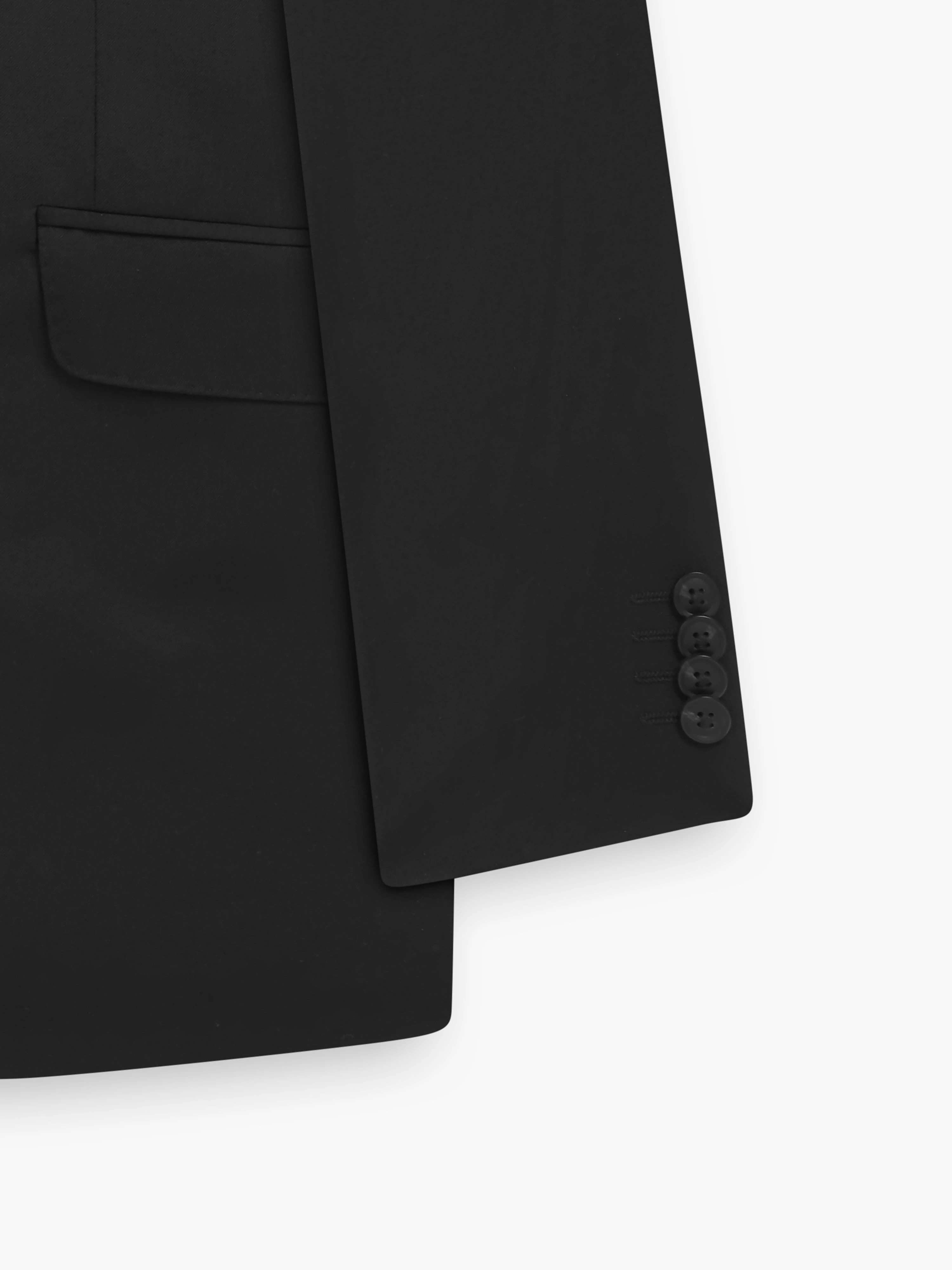 Schwarze Wollmischung Slim Fit Blazer: Eleganz für jeden Anlass.