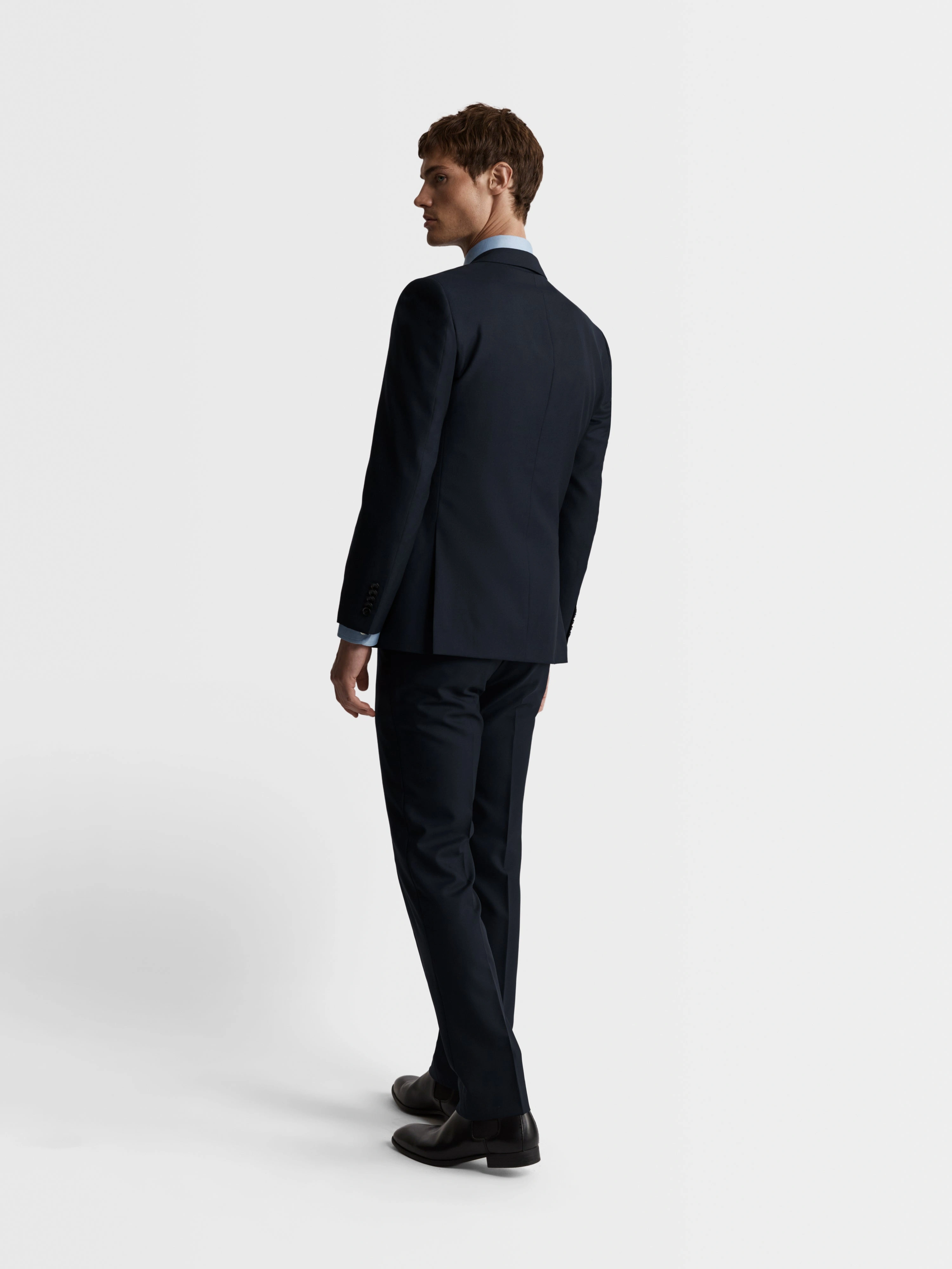 Aldgate Edler Italienischer Wollanzug Hose Schlank Luxus Stil Perfekt Passform Exklusiv